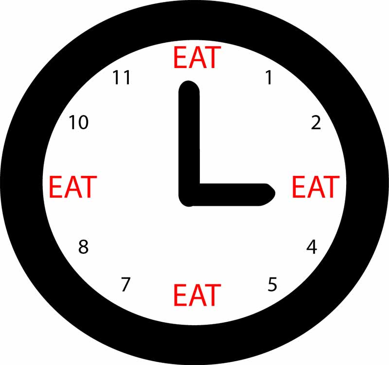 Ortalama 3 saatte bir yemek yemeniz gerekmektedir